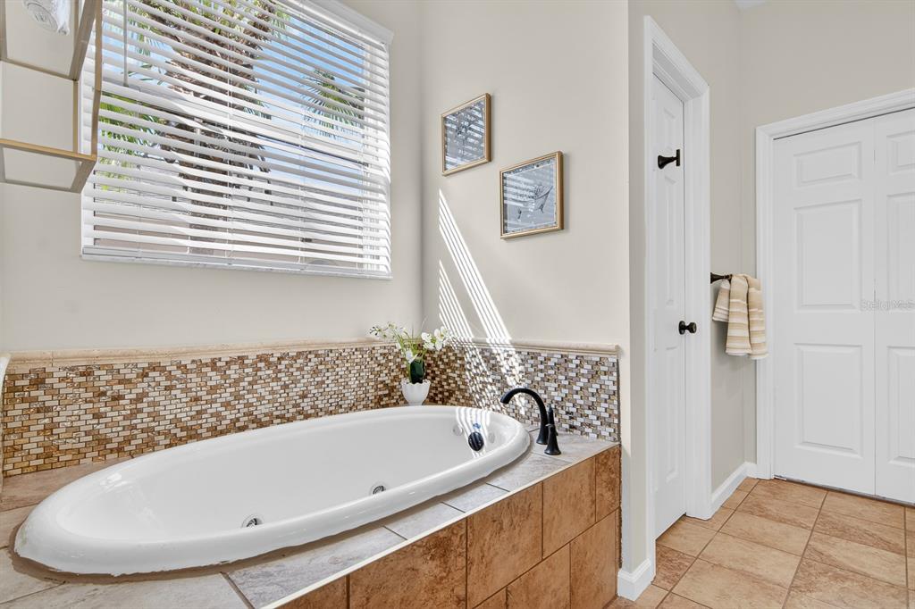 6002 Martinglade Place Lithia, FL 33547 - Photo 11 of 62 a bathroom with a bathtub and a shower