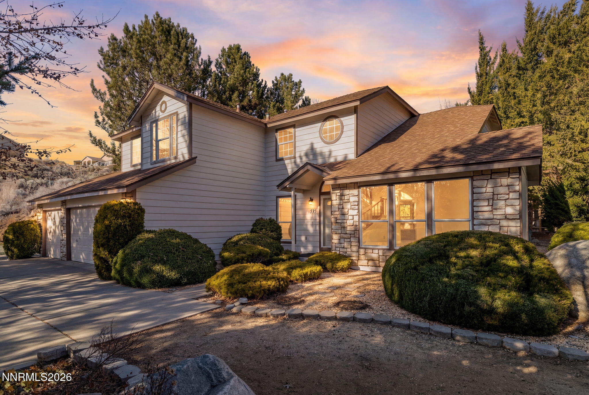 535 Cliff View Drive Reno, NV 89523 - Photo 3 of 64 3-web-or-mls-535 Cliffview twilight