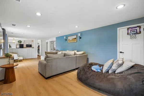 a living room with furniture and a couch