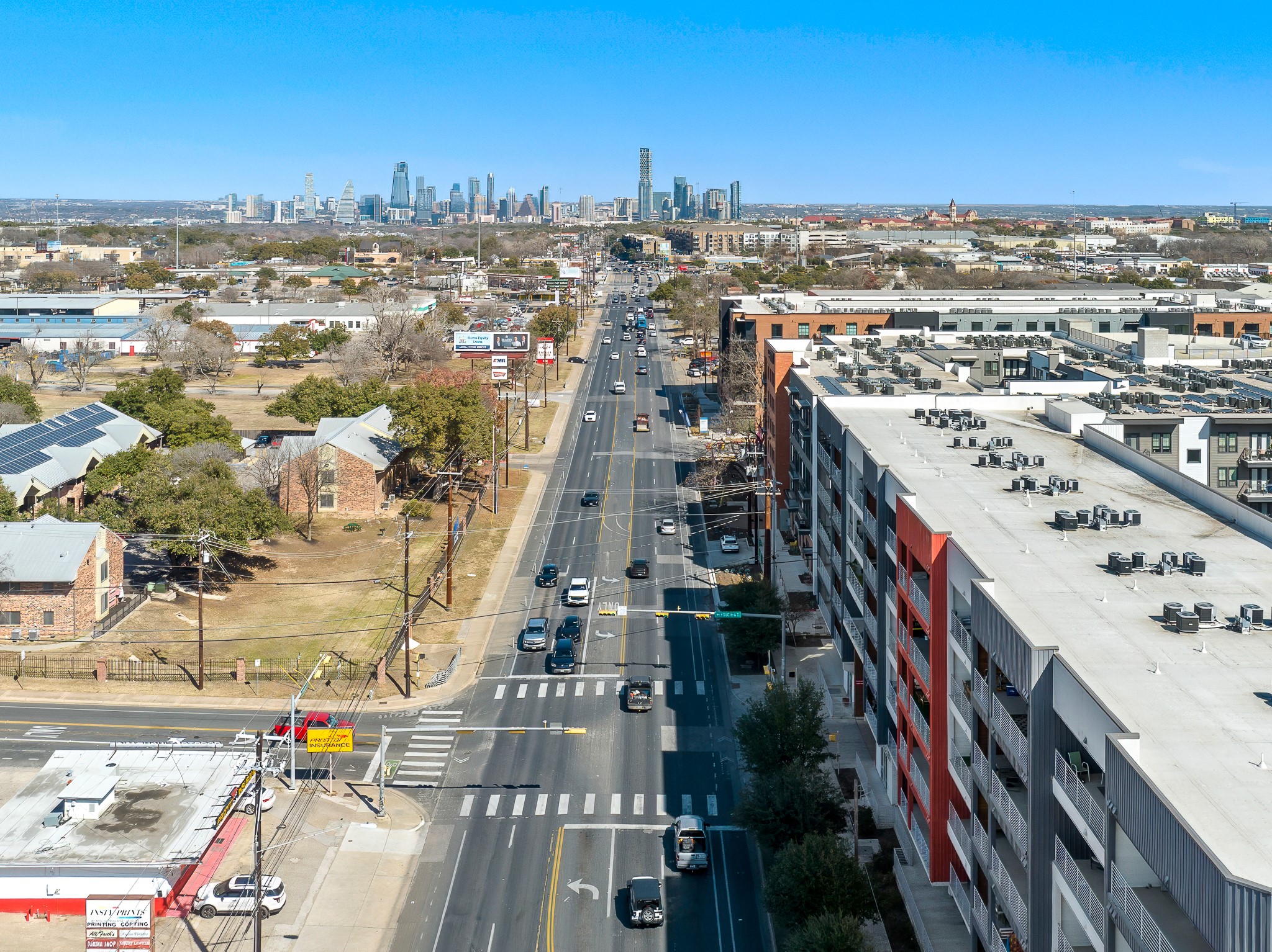 4361 South Congress Avenue, Unit 301 Austin, TX 78745 - Photo 12 of 40 a city view with tall buildings