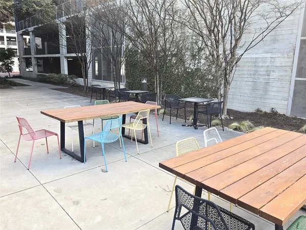 a outdoor space with furniture