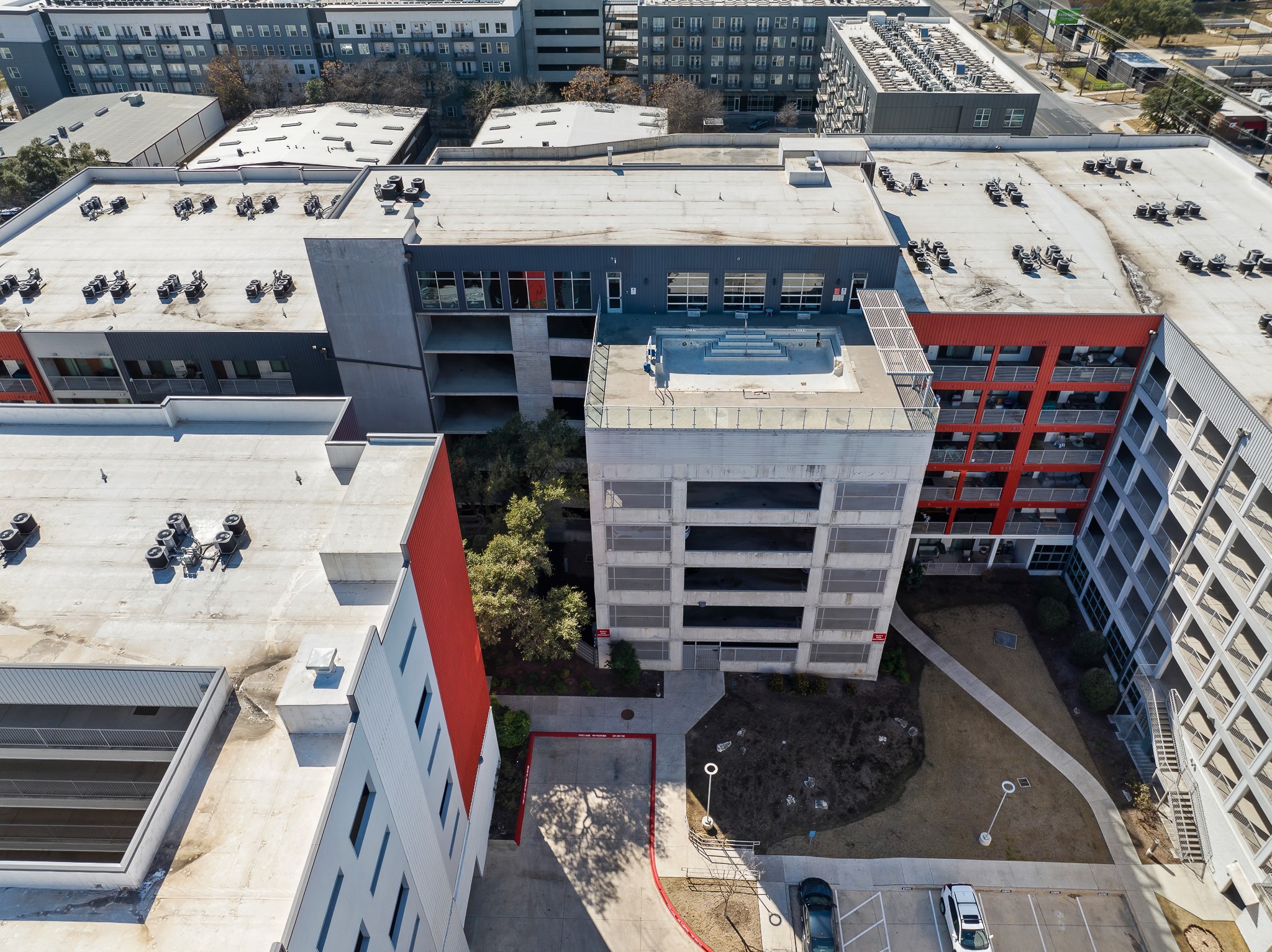 4361 South Congress Avenue, Unit 301 Austin, TX 78745 - Photo 37 of 40 a roof top oven with a stove and a fireplace