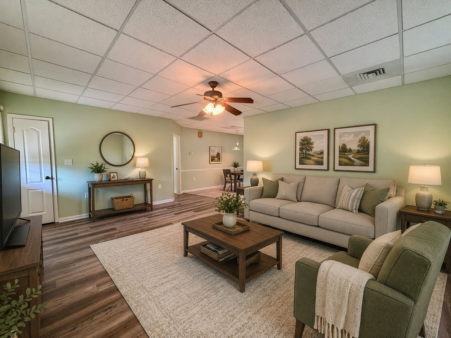 2123 North Avenue Metropolis, IL 62960 - Photo 16 of 49 a living room with furniture a rug and a fireplace