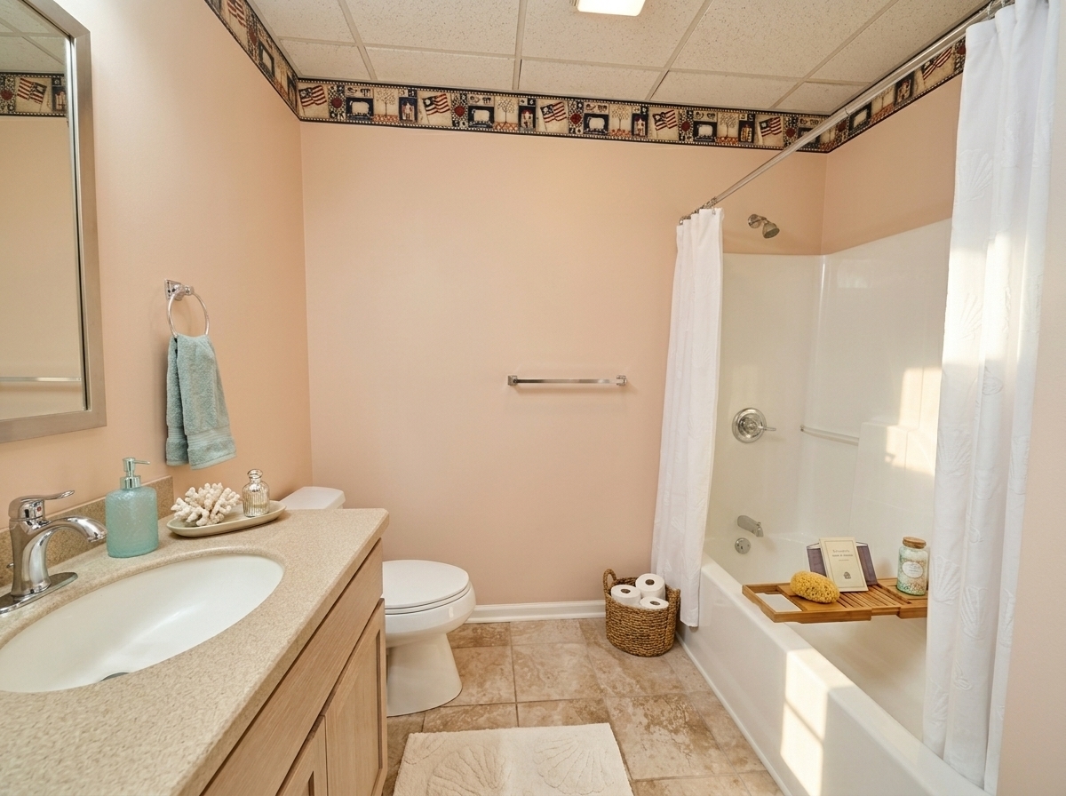 2123 North Avenue Metropolis, IL 62960 - Photo 32 of 49 a bathroom with a sink toilet and shower