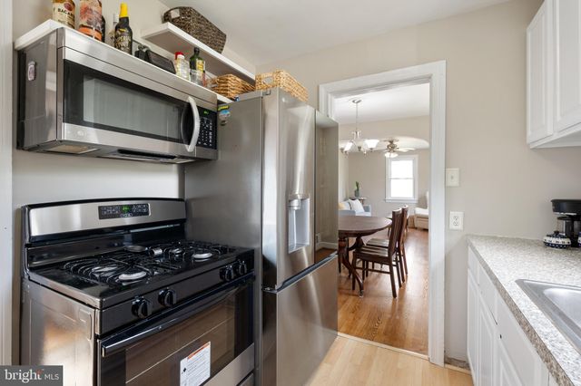 a kitchen with a stove and a microwave