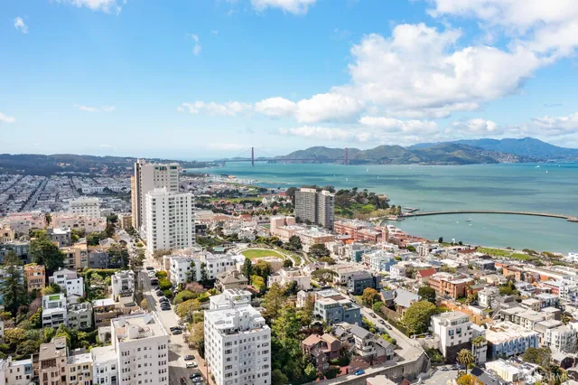 an aerial view of a city