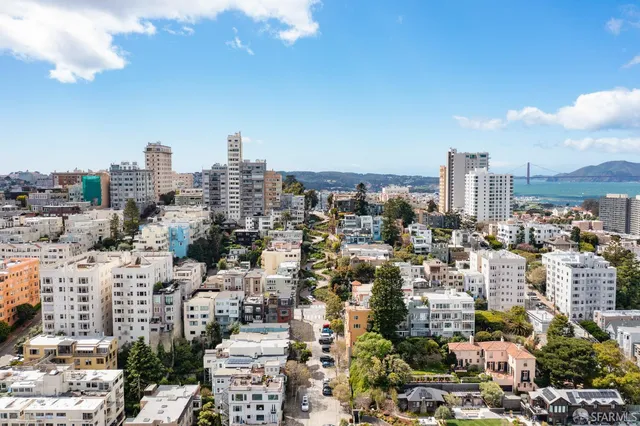 a view of a city with tall buildings