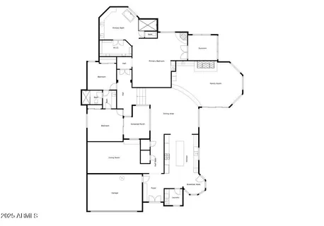 a bedroom with two beds and a dresser