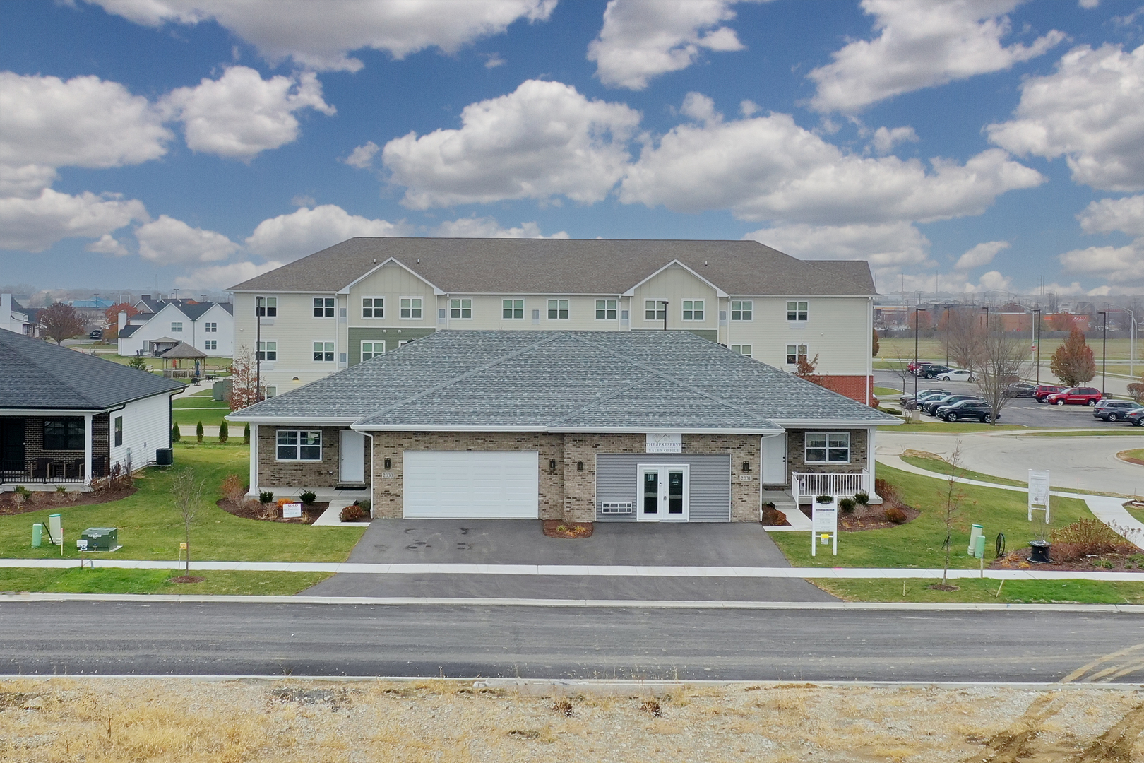 a aerial view of a house
