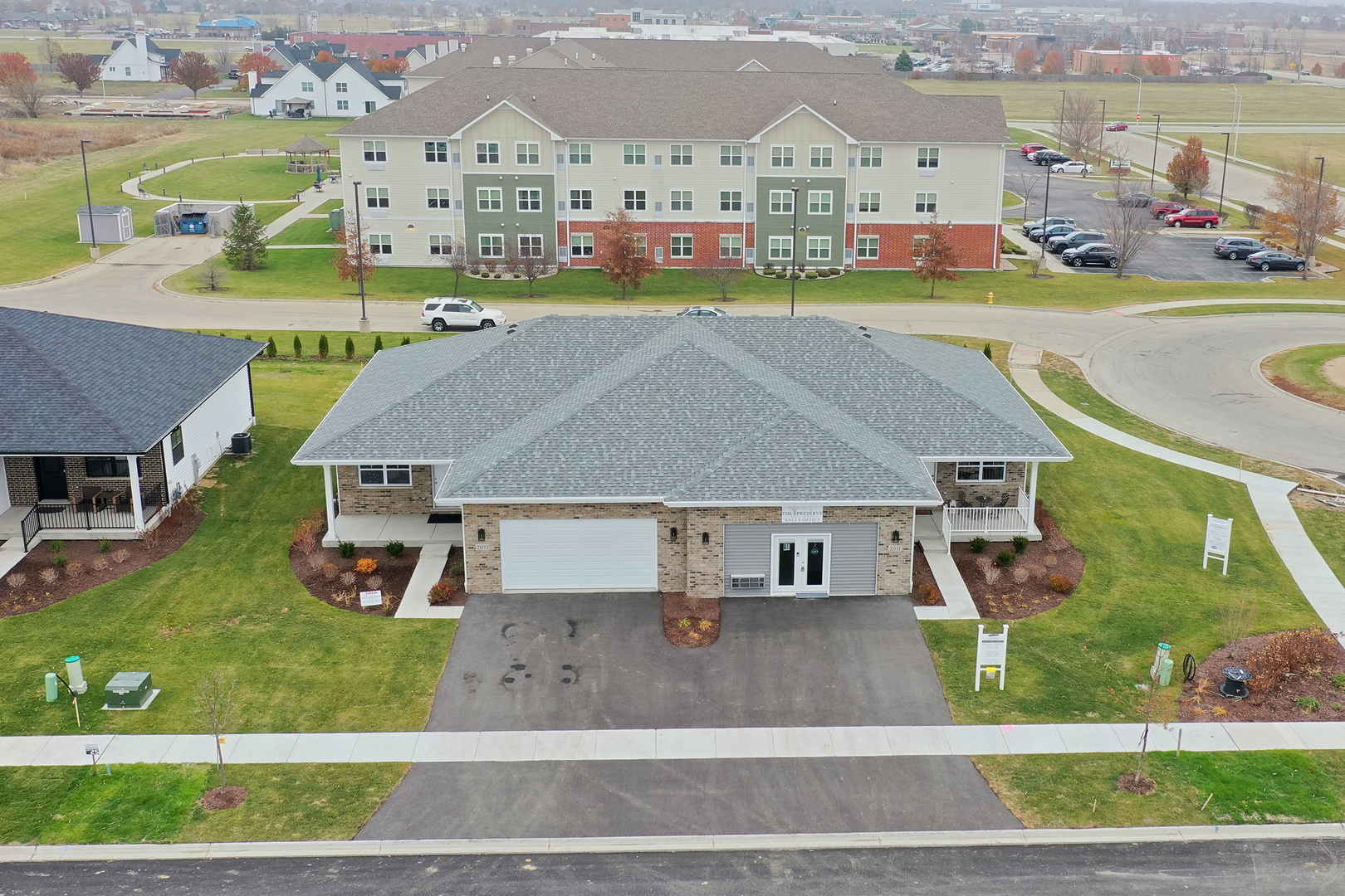 2050 Isabella Lane Minooka, IL 60447 - Photo 2 of 32 an aerial view of a house with garden space and street view