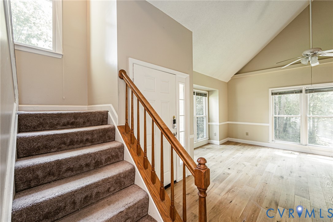 2806 Cove Ridge Road Midlothian, VA 23112 - Photo 12 of 52 Vaulted ceiling, ceiling fan, wood-finish flooring