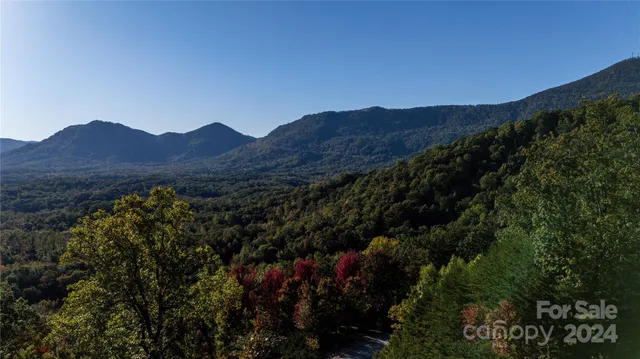 a view of a house with a mountain