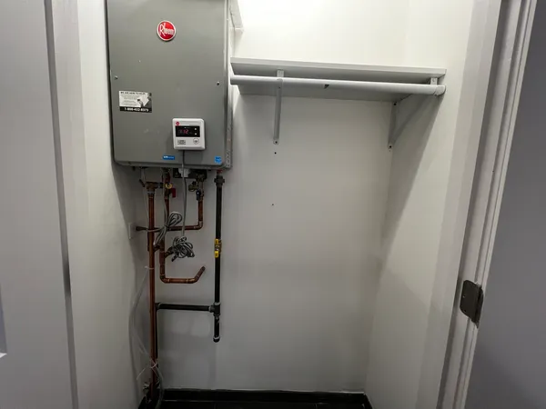 a room with storage and utility