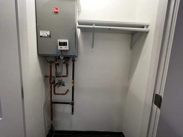 a room with storage and utility