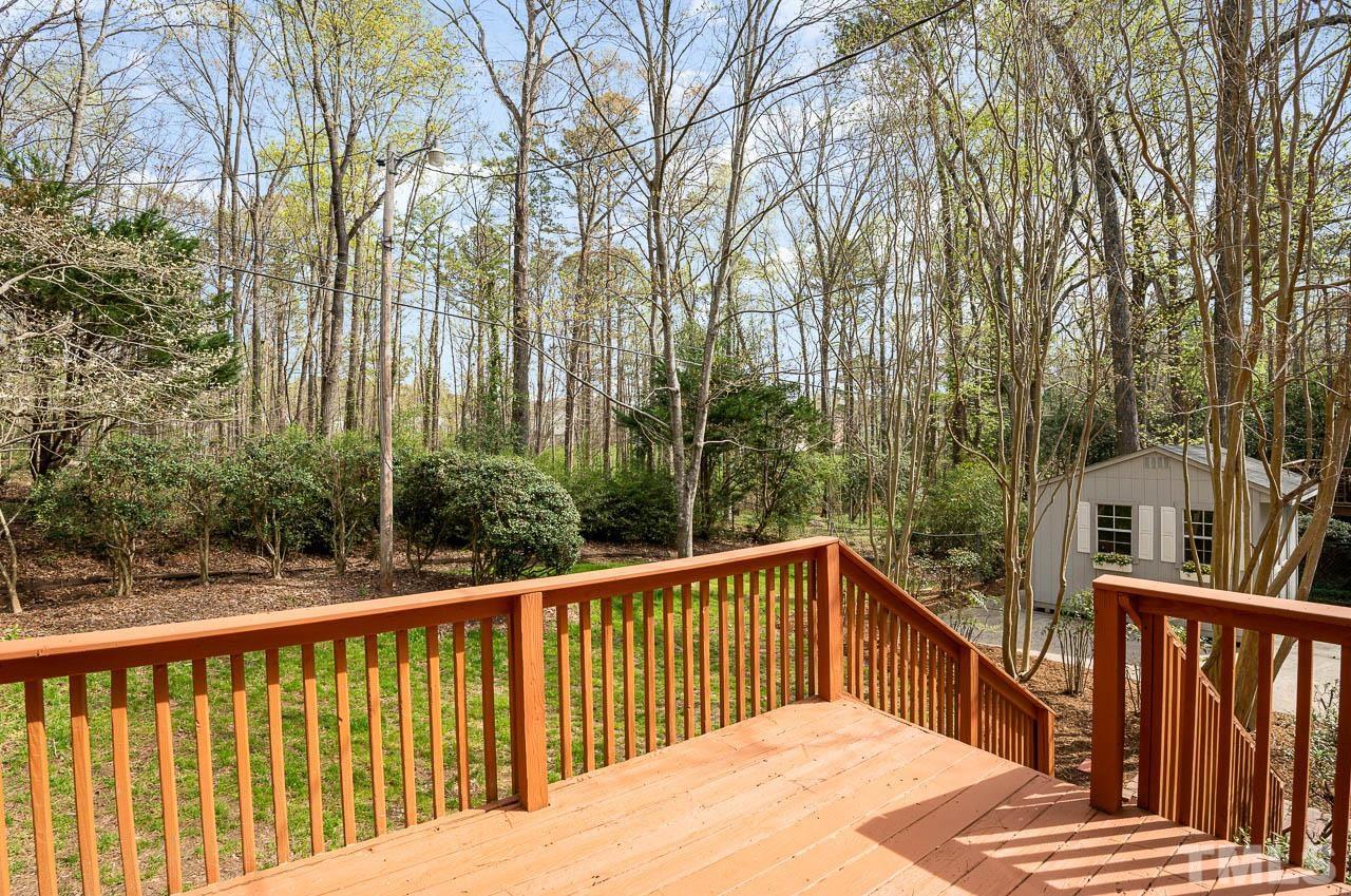 1703 Fountain Ridge Road Chapel Hill, NC 27517 - Photo 30 of 35 a view of a wooden roof deck