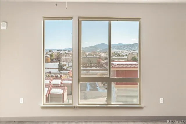 a view of a window and a room