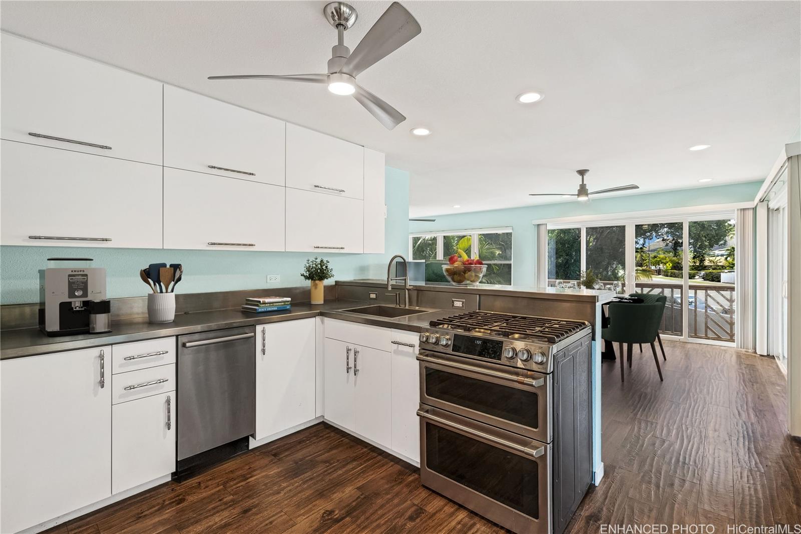 676 Mokapu Road Kailua, HI 96734 - Photo 17 of 21 UPSTAIRS KITCHEN*Enhanced, virtually staged