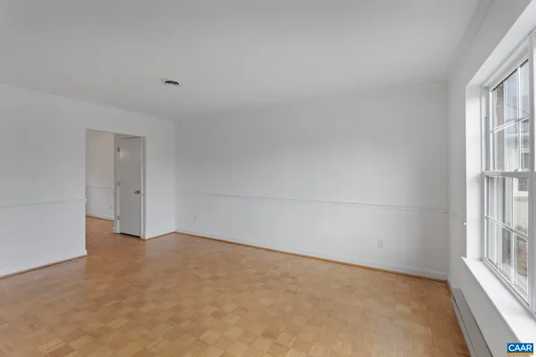 a view of a room with natural light