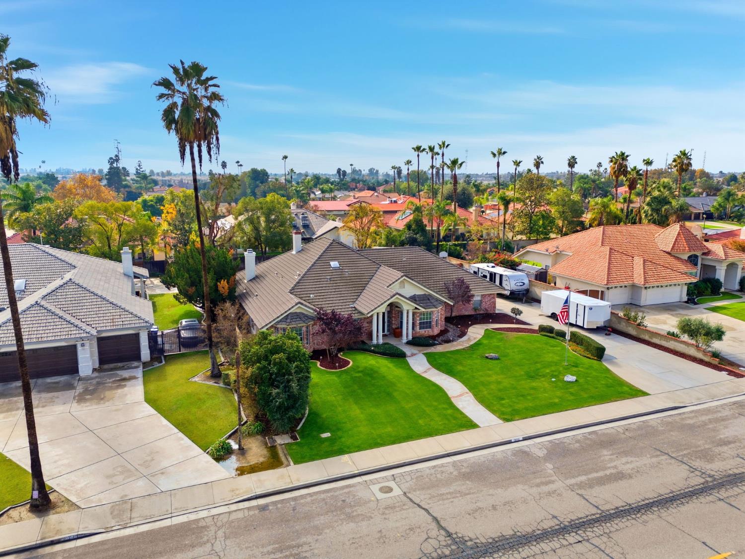 13201 Meacham Road Bakersfield, CA 93314 - Photo 4 of 62 an aerial view of a house with garden space and street view