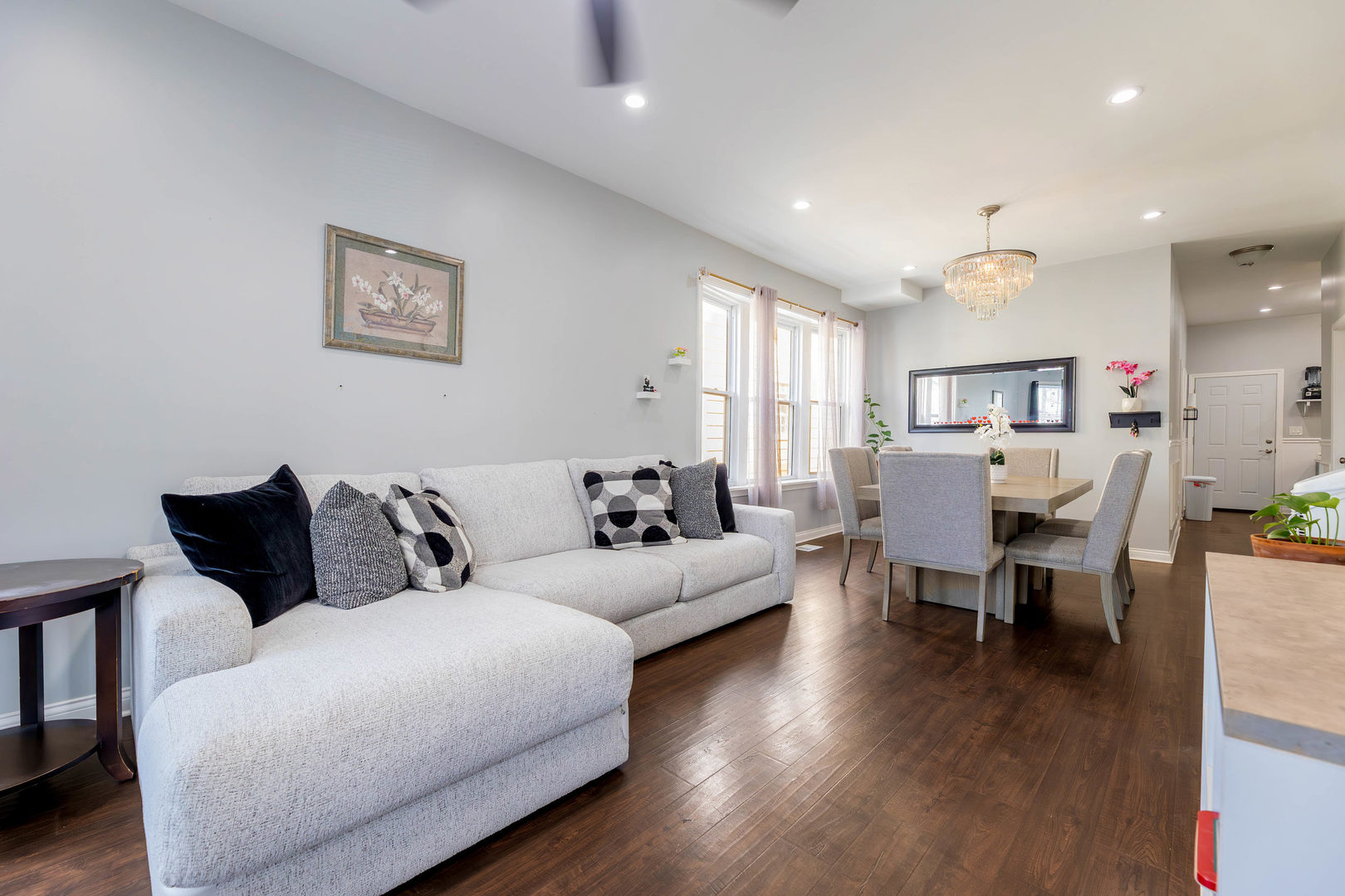 1473 West 73rd Street Chicago, IL 60636 - Photo 5 of 28 a living room with furniture wooden floor and a dining table