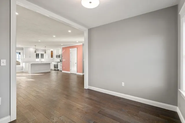 a view of a hallway with entryway