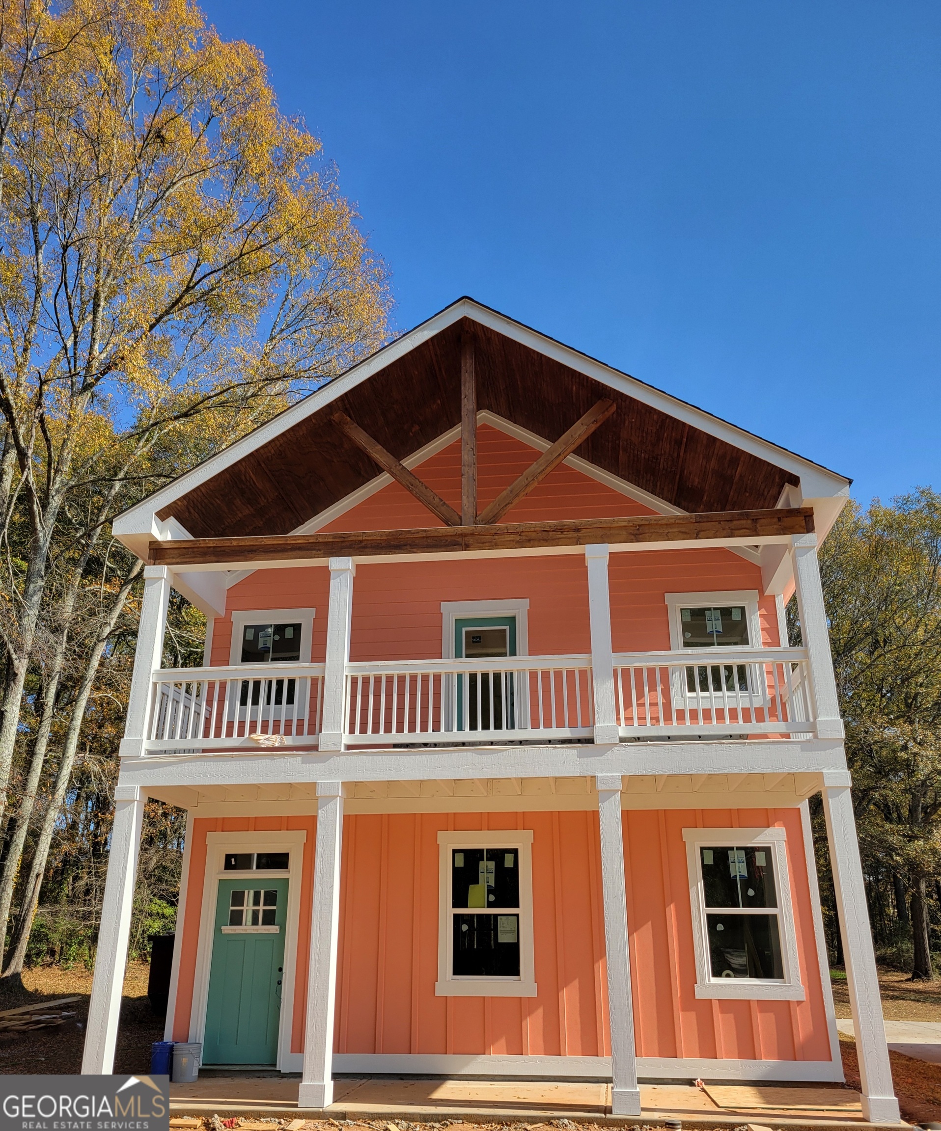a front view of a house