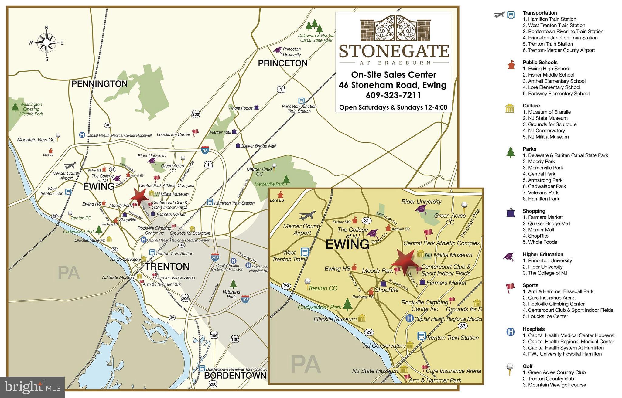 19 Stoneham Road Ewing, NJ 08638 - Photo 33 of 33 Area Map