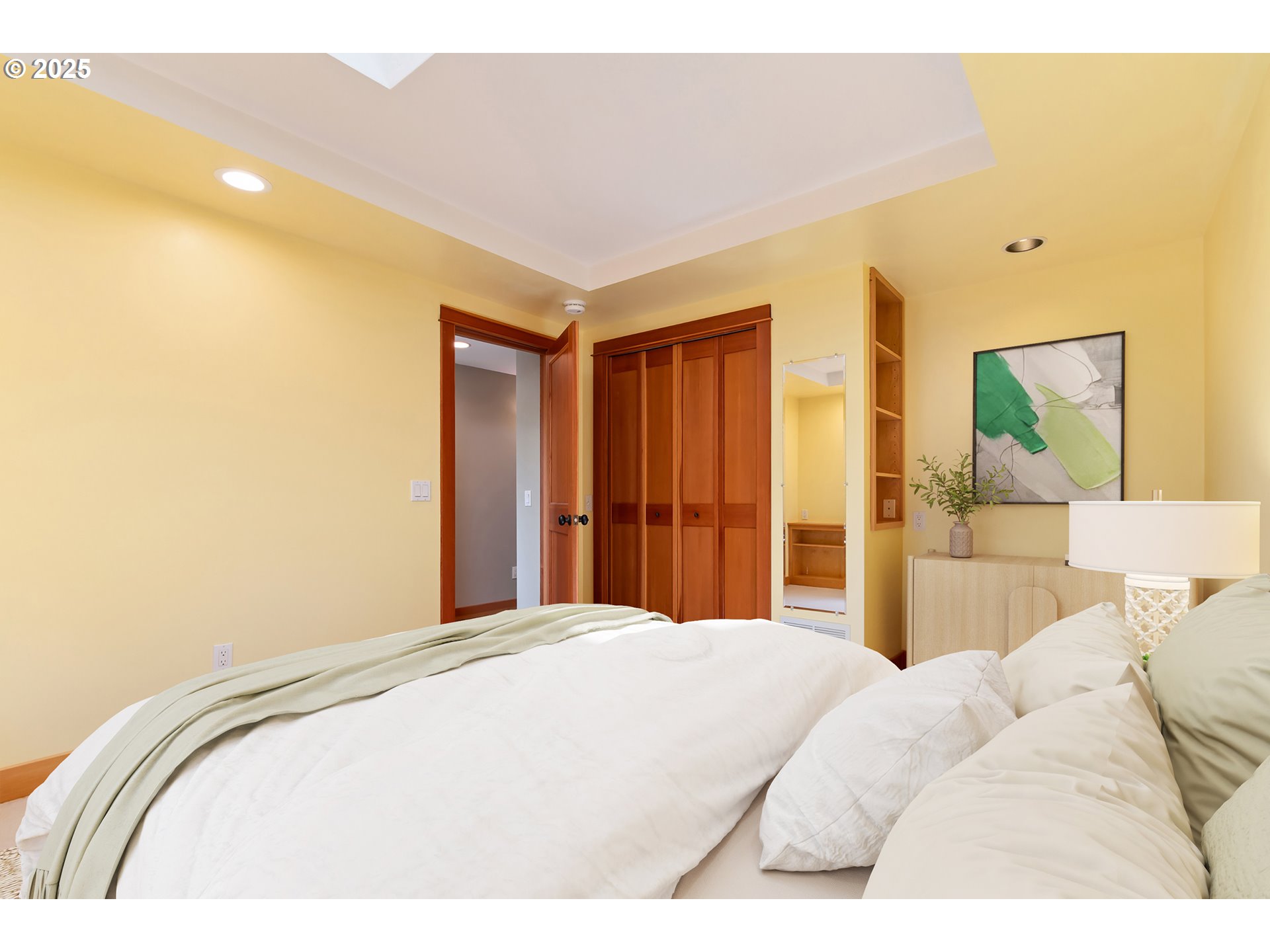 2775 Elinor Street Eugene, OR 97403 - Photo 22 of 48 a bedroom with a bed and a painting on the wall