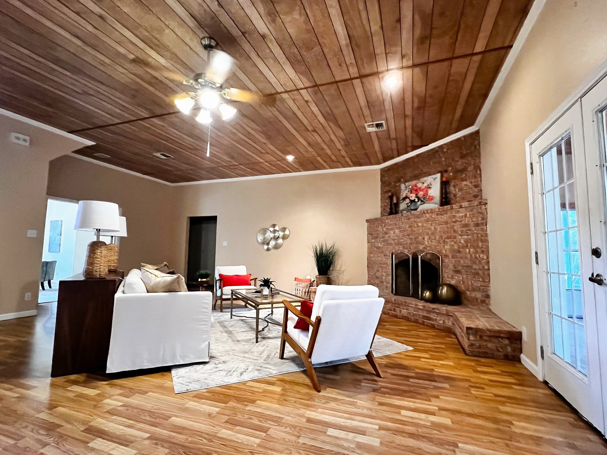 730 Panorama Road La Grange, TX 78945 - Photo 16 of 37 a living room with furniture and a fireplace