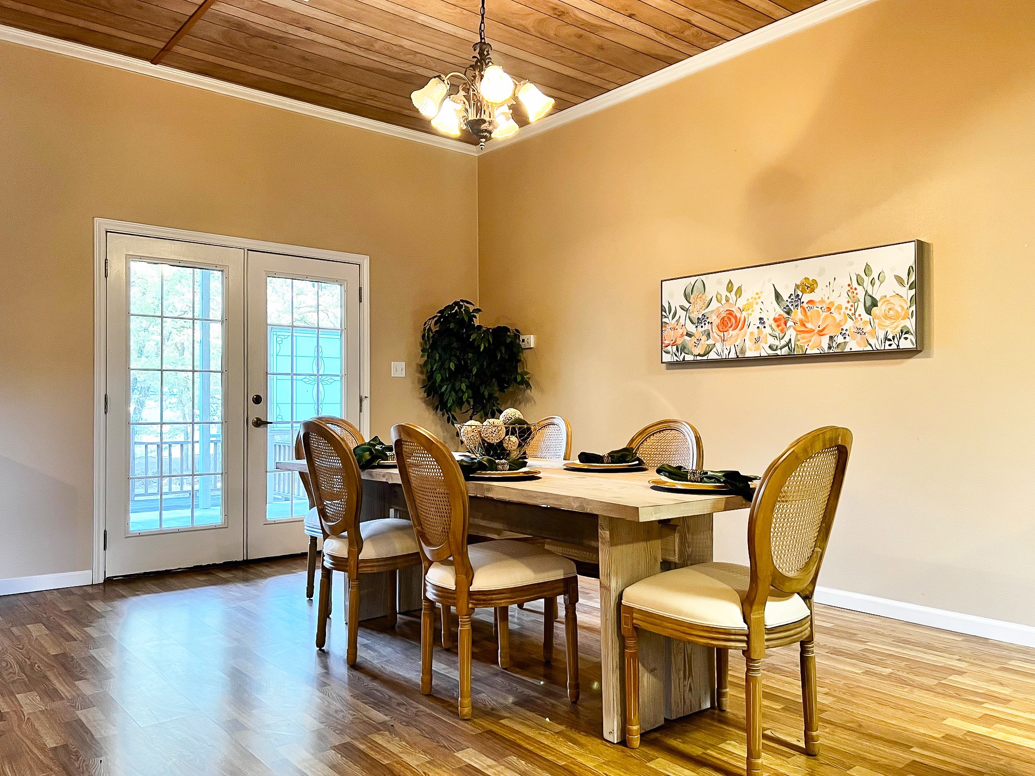 730 Panorama Road La Grange, TX 78945 - Photo 6 of 37 a view of a dining room with furniture and wooden floor