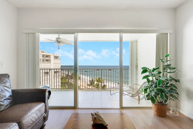 a living room with furniture potted plant and a window