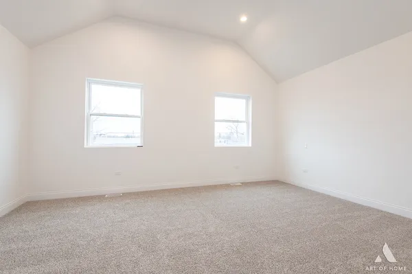 an empty room with an entryway