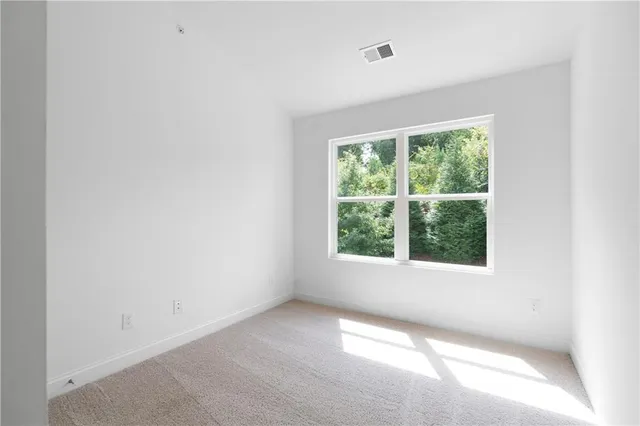 an empty room with a window