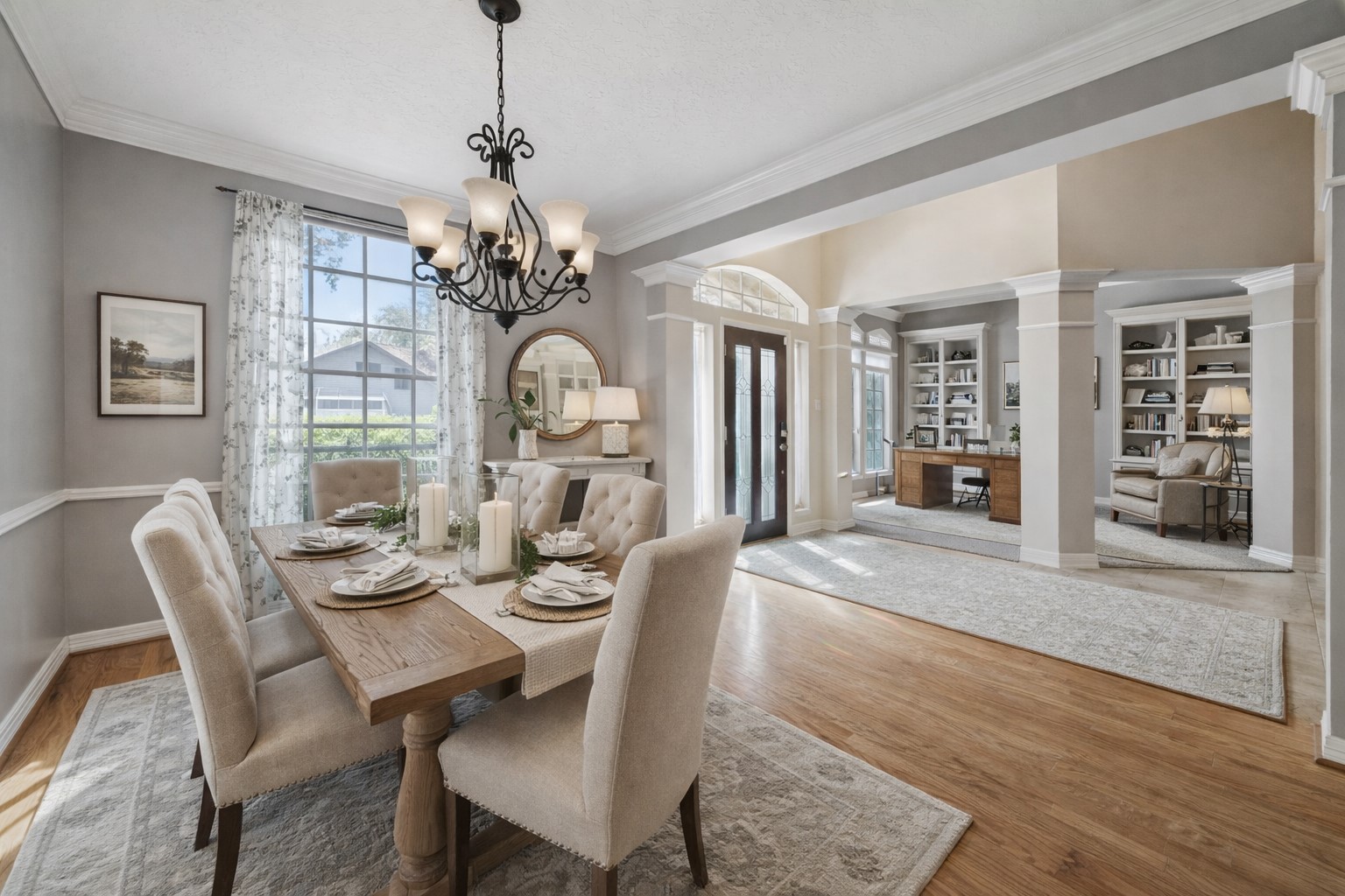 5903 Riverchase Trail Houston, TX 77345 - Photo 7 of 39 dining room/foyer/study virtually staged