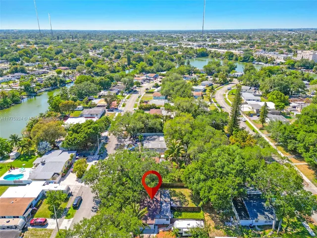 an aerial view of multiple house