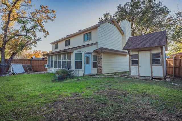 a aerial view of a house