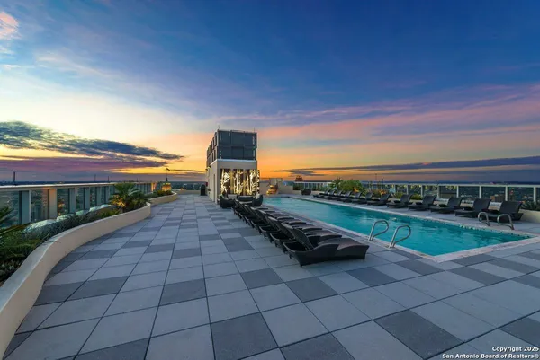 a view of a terrace with outdoor space