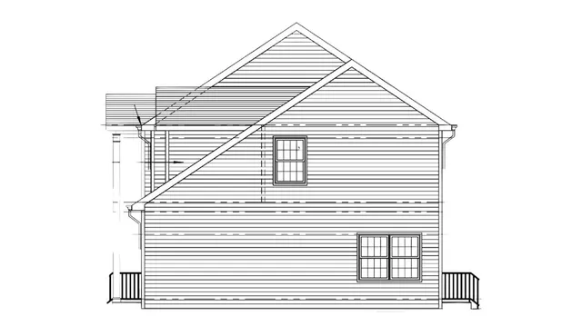 a view of a house with white door