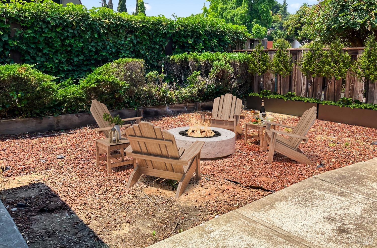 Sereno Drive Vallejo, CA 94589 - Photo 3 of 20 a view of backyard with furniture and plants