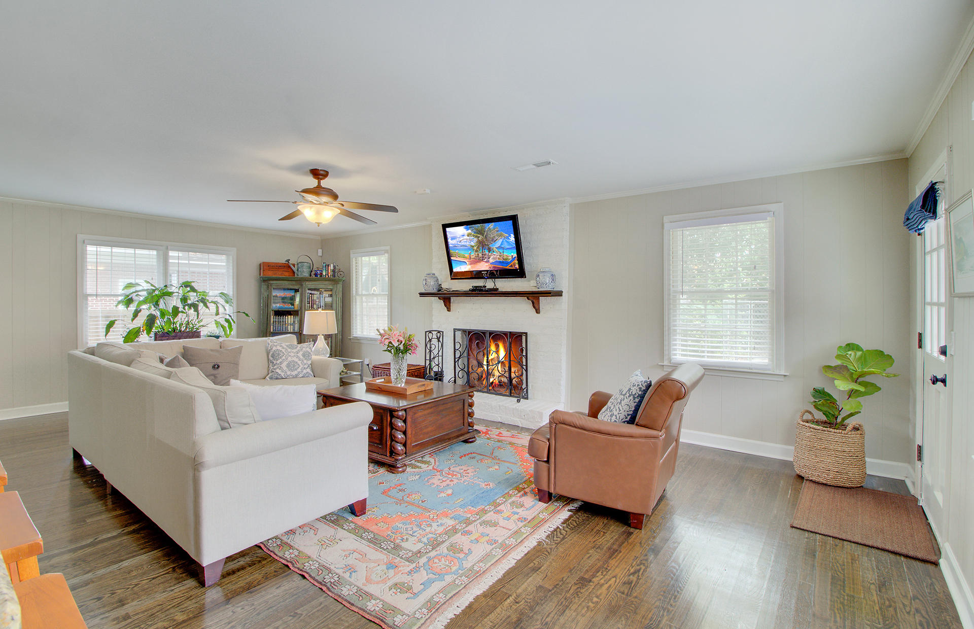 506 Canterbury Road Charleston, SC 29407 - Photo 5 of 27 family room and fireplace