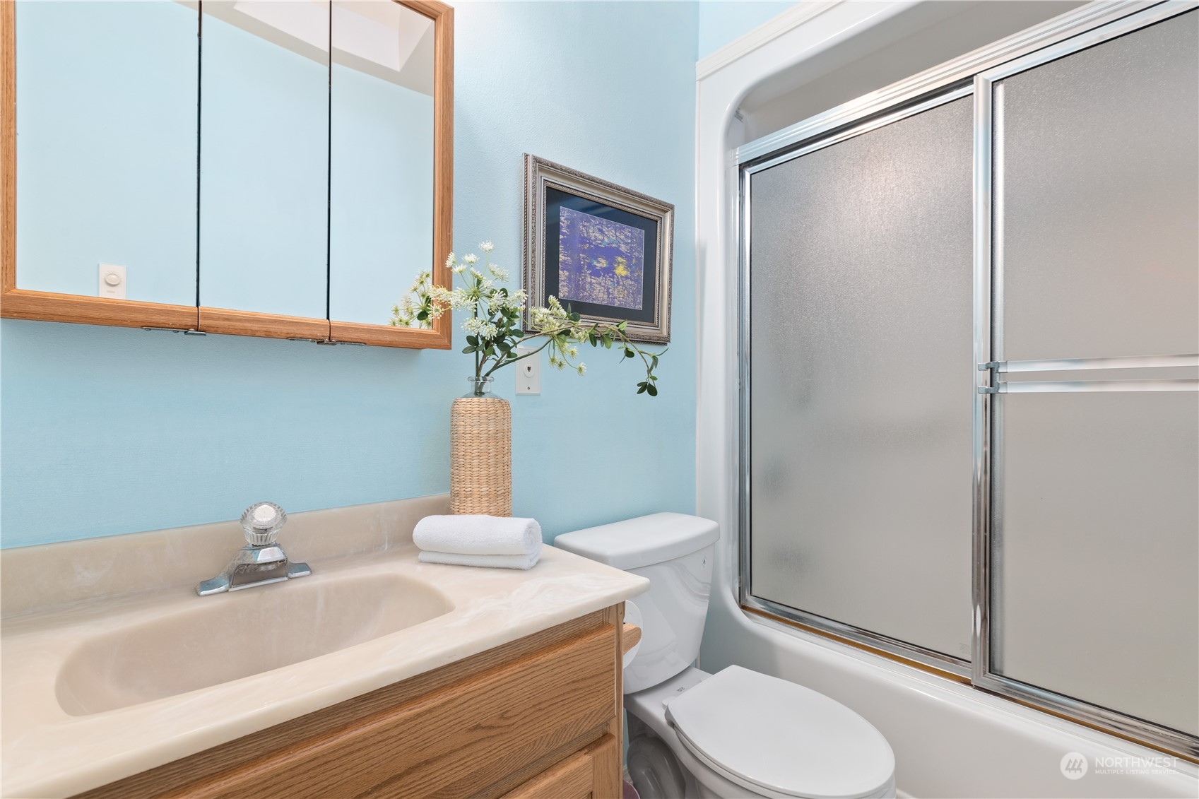 8230 Shoemaker Road Marysville, WA 98271 - Photo 20 of 40 a bathroom with a sink toilet and shower