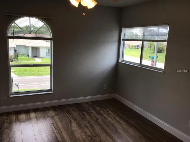 an empty room with a window