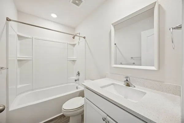 a view of yard with large trees