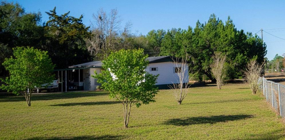 240 Kitty Avenue Interlachen, FL 32148 - Photo 38 of 44 a view of a swimming pool with a house in the background