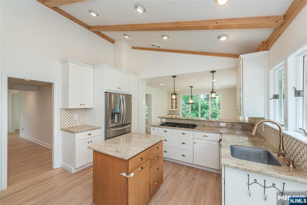 163 Sand Spring Road Morristown, NJ 07960 - Photo 4 of 39 a kitchen with granite countertop a sink stove and refrigerator
