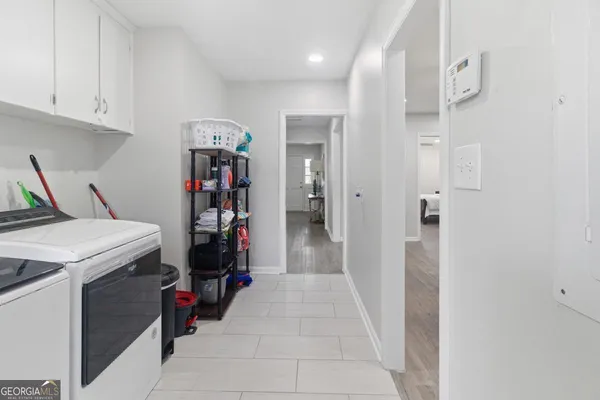 a room with storage and utility