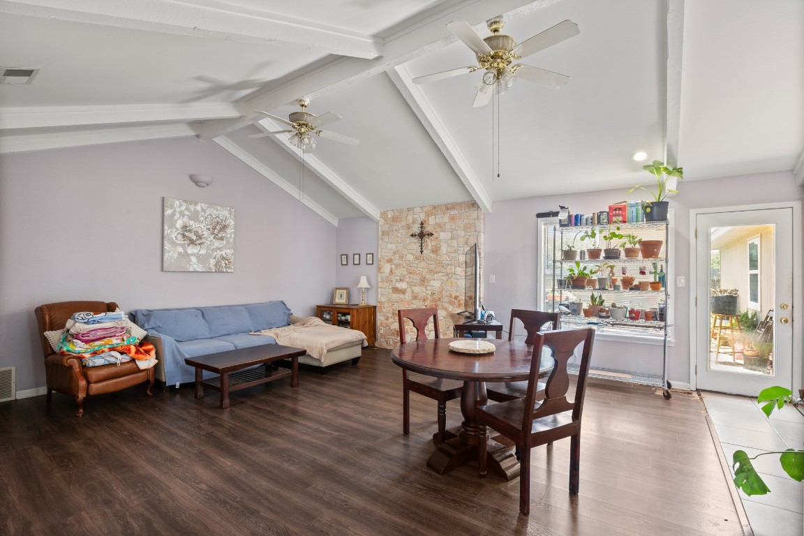 101 Homestead Road Kyle, TX 78640 - Photo 4 of 29 a living room with furniture and wooden floor