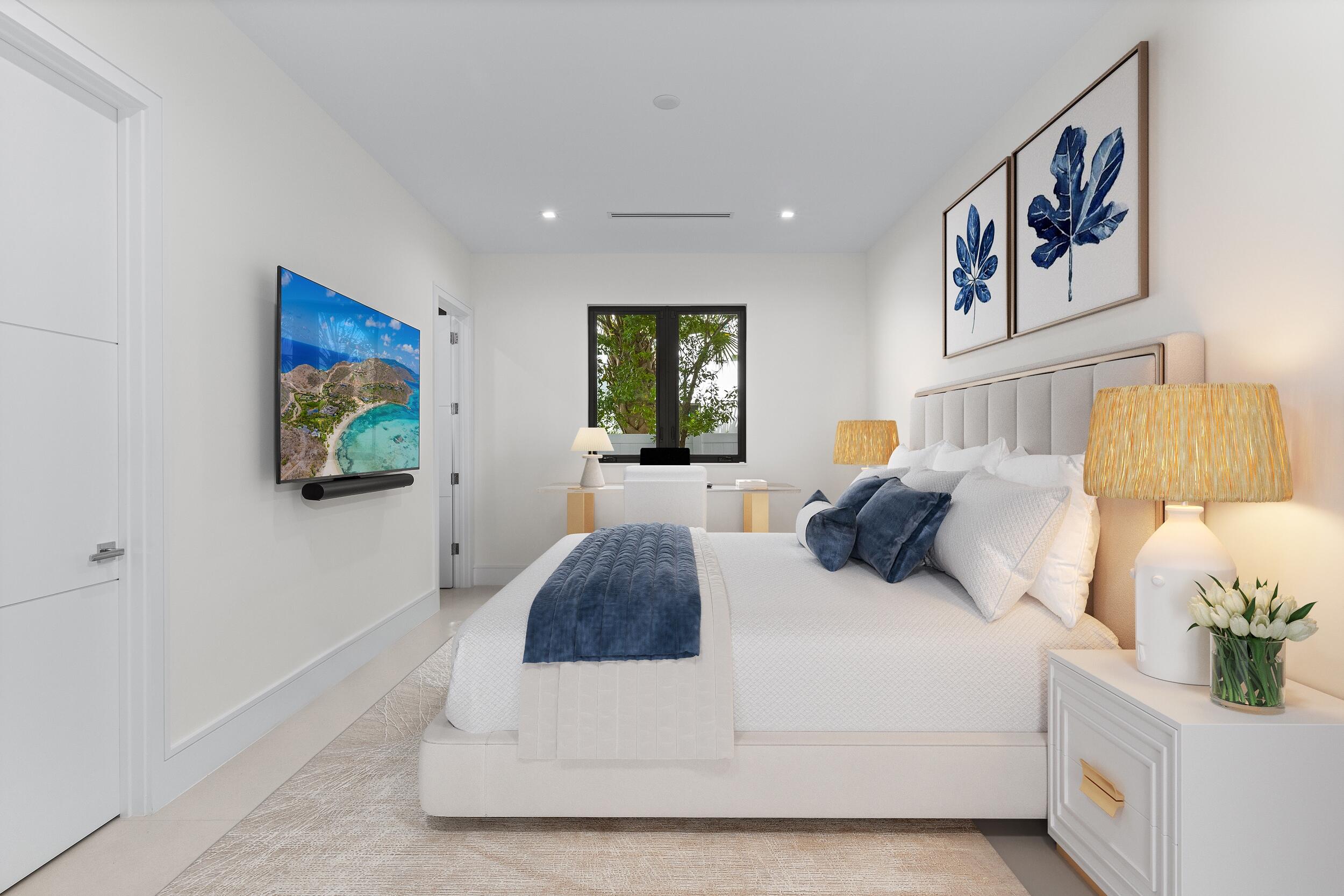 753 Park Drive West Boca Raton, FL 33432 - Photo 27 of 50 a bedroom with a large bed and a couch