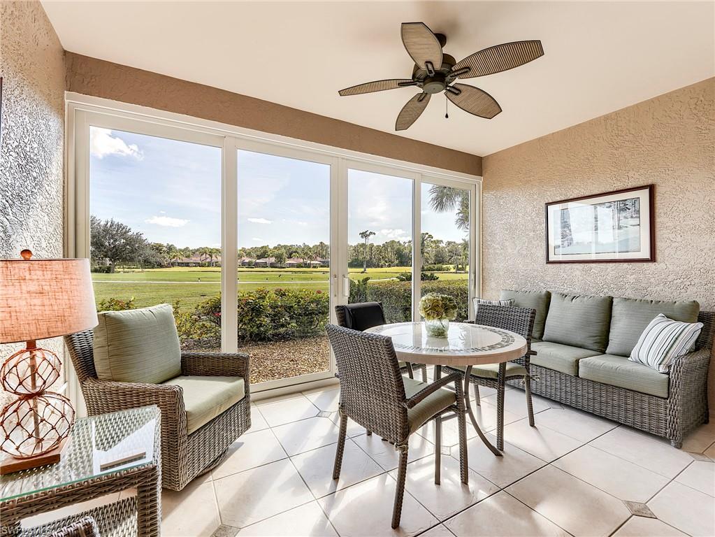 9040 Spring Run Boulevard, Unit 404 Estero, FL 34135 - Photo 3 of 34 a living room with furniture and a large window