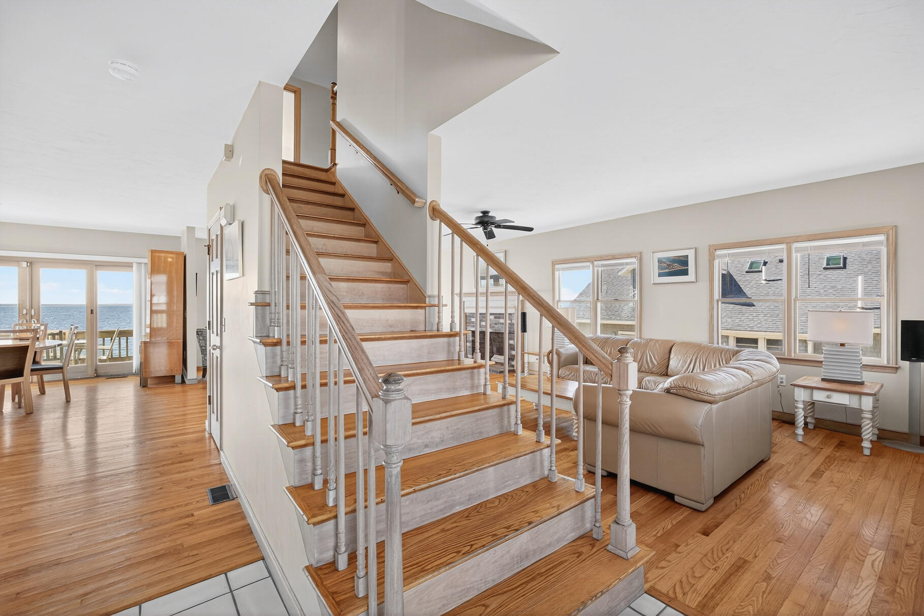 61 Menauhant Road East Falmouth, MA 02536 - Photo 21 of 65 a living room with furniture and wooden floor